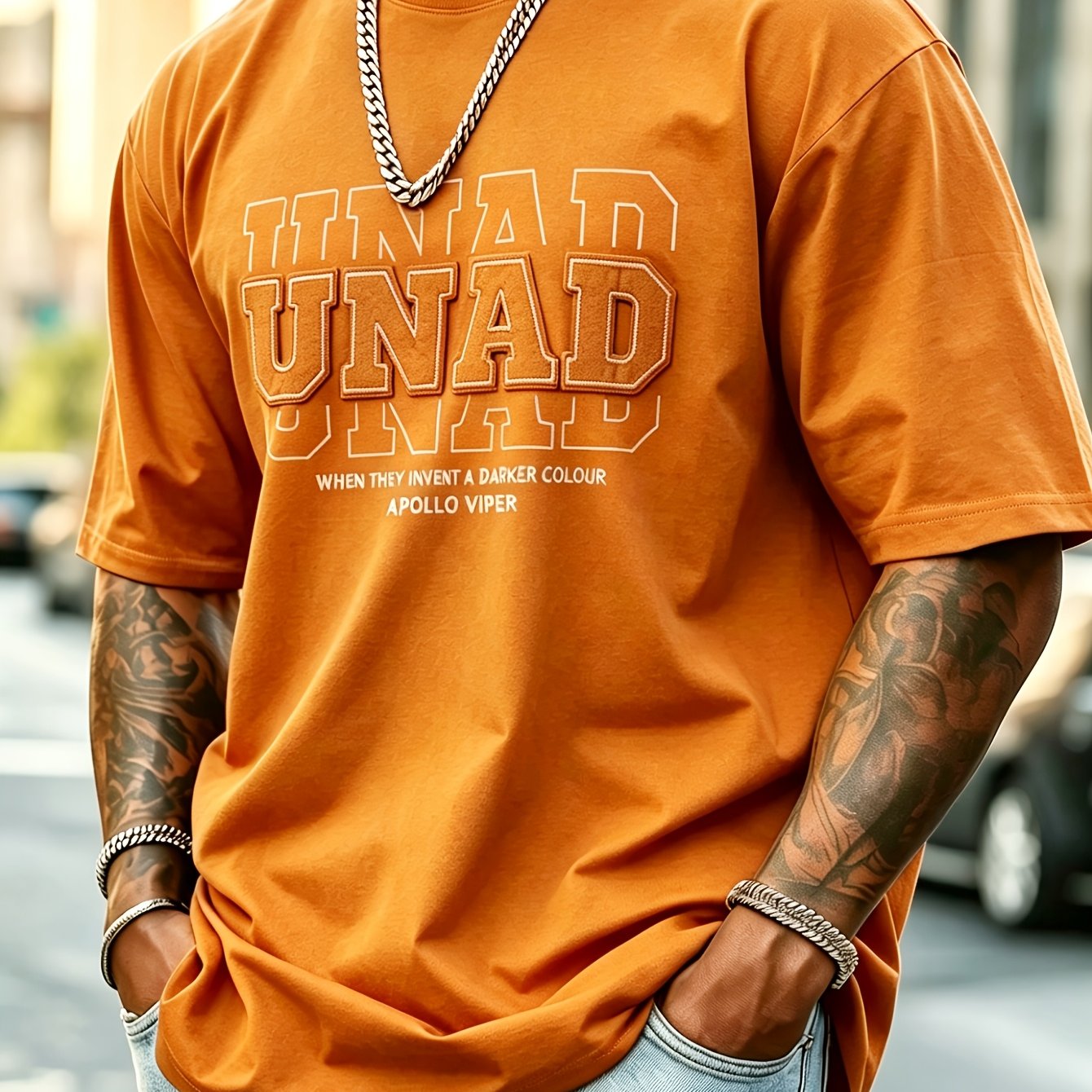 Image of Age-reducing Letter Pattern, Pure Cotton Men's T-shirt, Ribbed Color- Style Summer/autumn Sportswear For Men, Soft And Breathable Short-sleeved Top