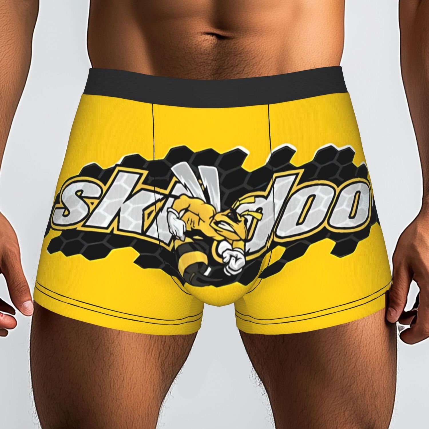 TEMU 1 pièce Boxer pour homme avec imprimé motoneige - Boxer à couverture complète avec motoneige, lavable en machine, convient pour la motoneige,