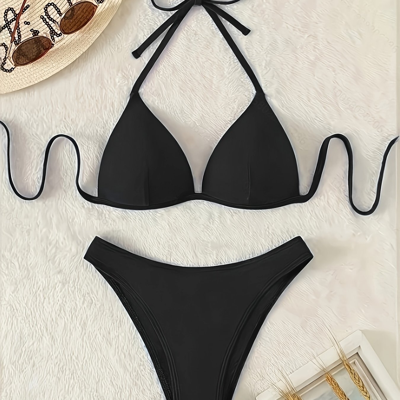 New Women's Bikini Solid Color Swimsuit Fashionable Sexy Split Swimsuit