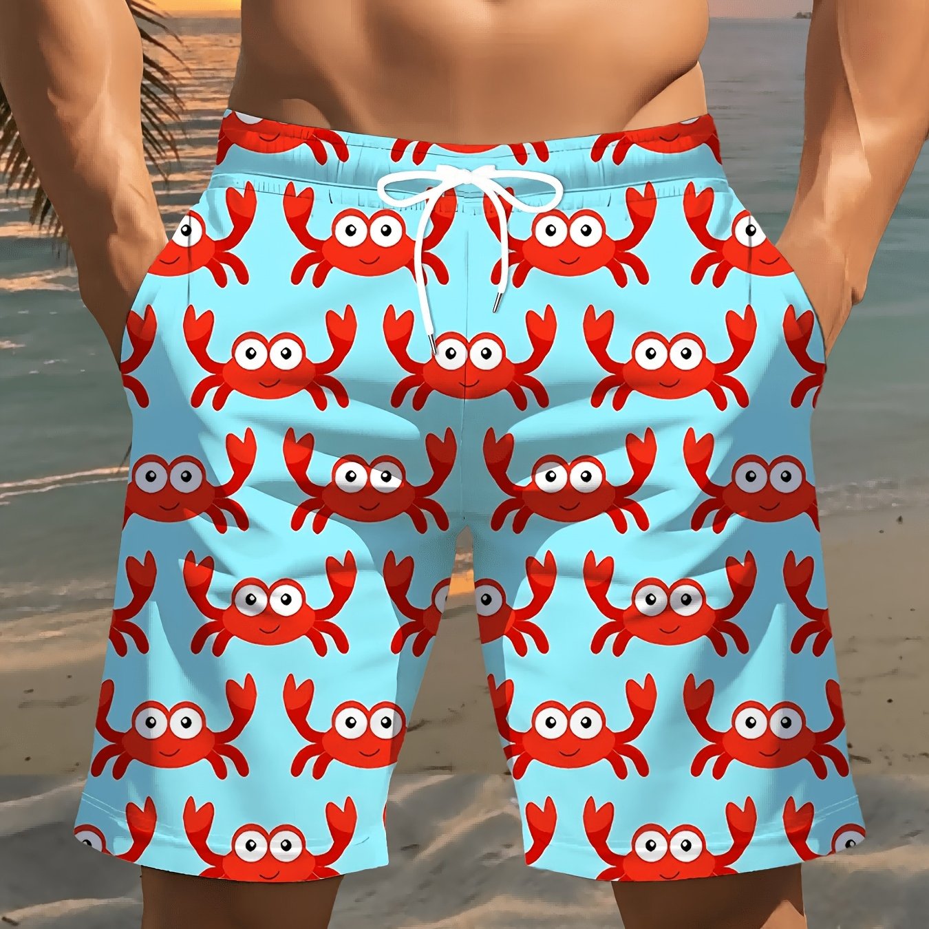 TEMU Pantalones cortos deportivos versátiles y transpirables la para hombre, para uso casual , con estampado de de dibujos animados, bañador,