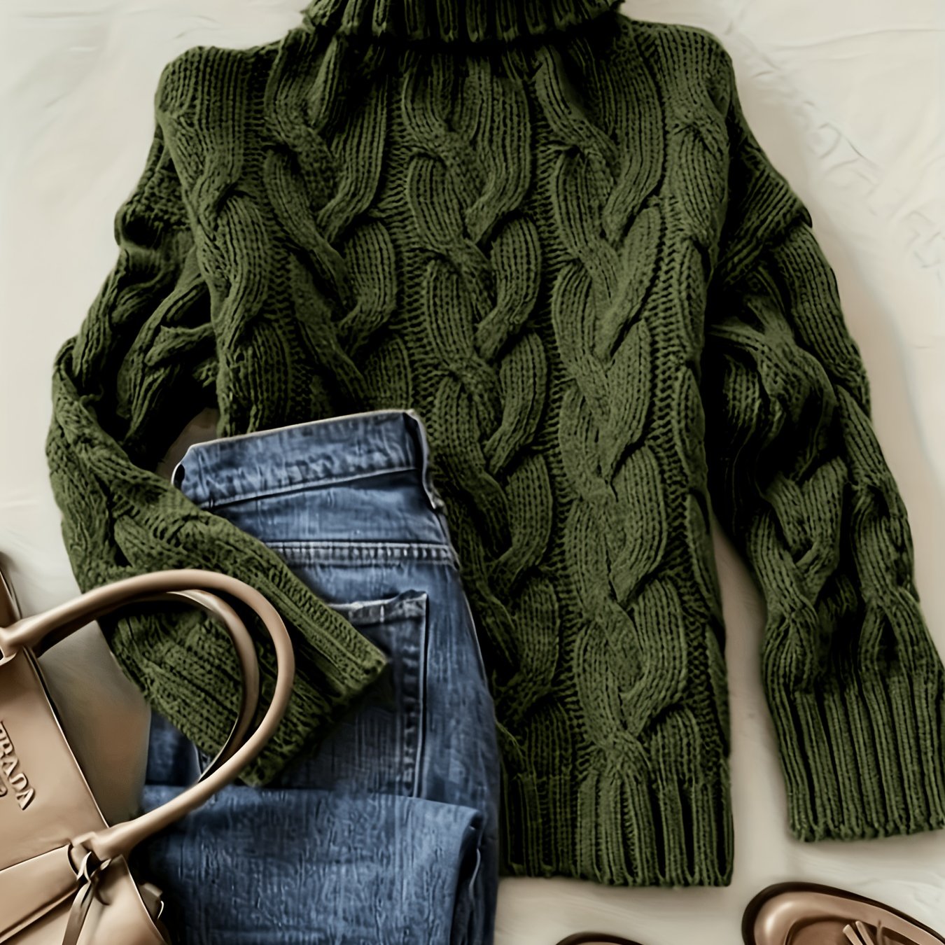 TEMU Pull Haut Femme Automne Hiver Code Standard Occidental Premium Élégant Rétro Jacquard