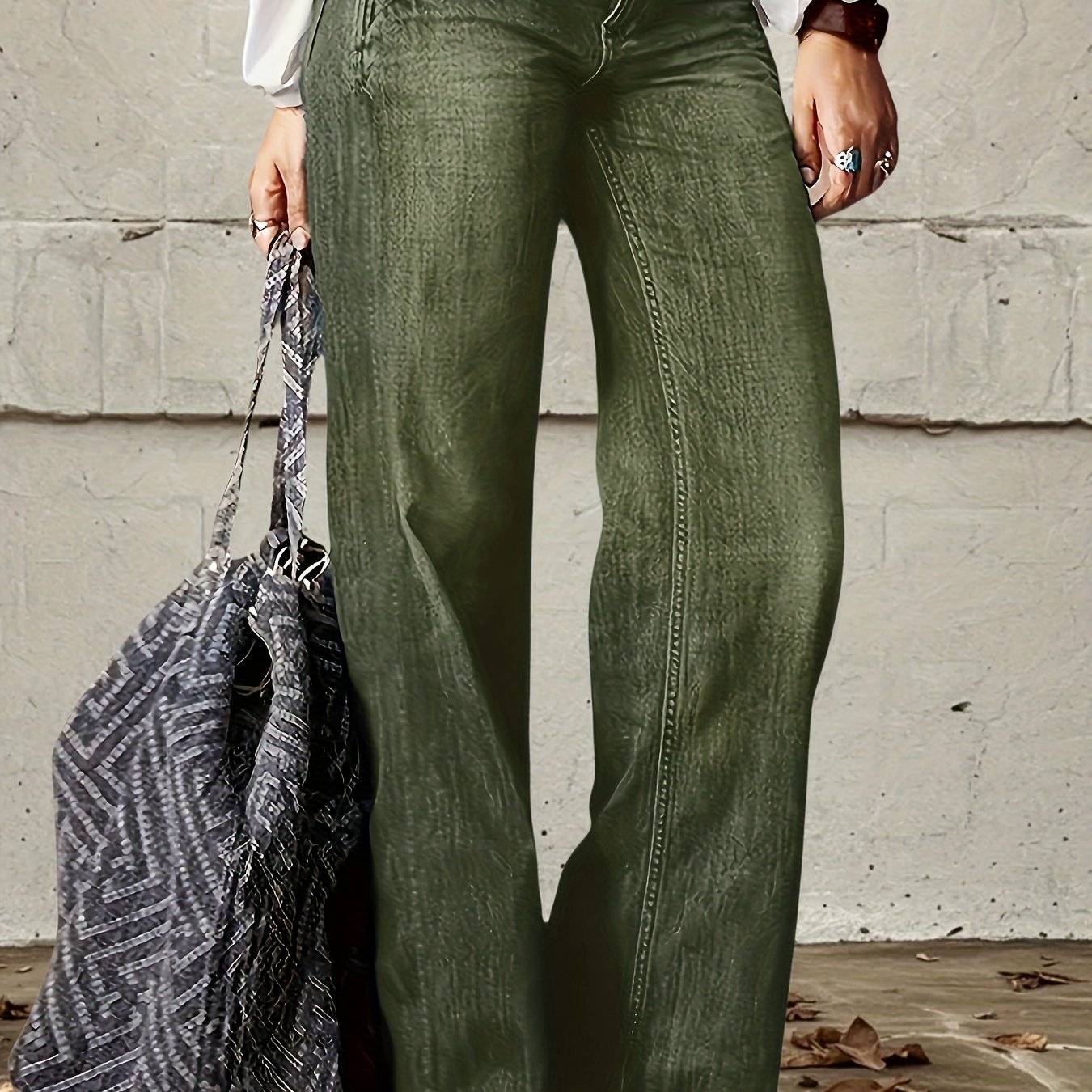 Image of 25aw Color Cow Fashion Women's Clothing Autumn And Winter New Washed Jeans Straight Leg Elasticity Versatile Denim Pants For