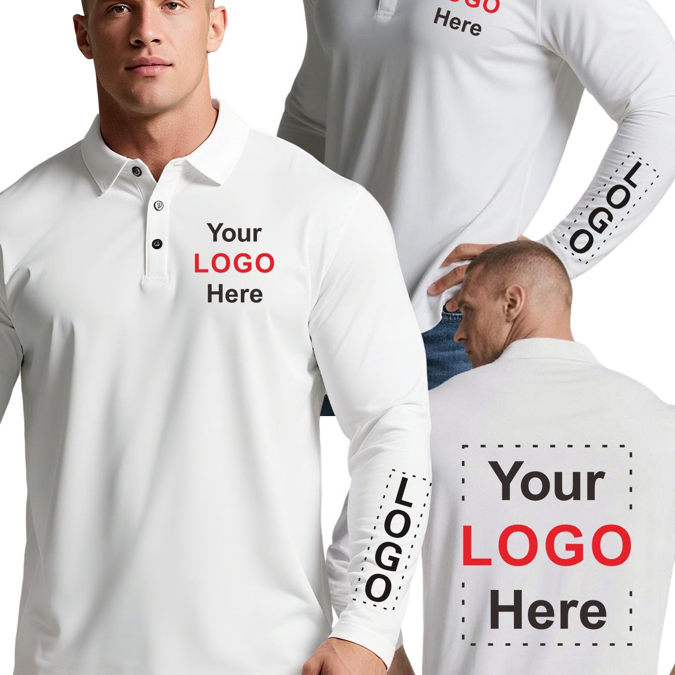 TEMU [custom Item] Men's Shirt, Quick-dry And Moisture-wicking, Breathable And Lightweight, Personalized , Customizable Left Chest/back/left Sleeve