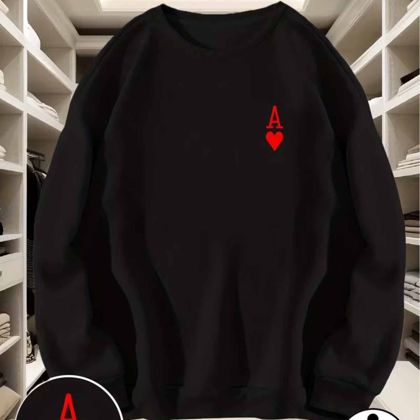 TEMU Men's Fashion Trendy Regular Crew Neck Sweatshirt, Simple Casual , Long Sleeve Crew Neck Sweatshirt With Heat Transfer Print And Lettering,