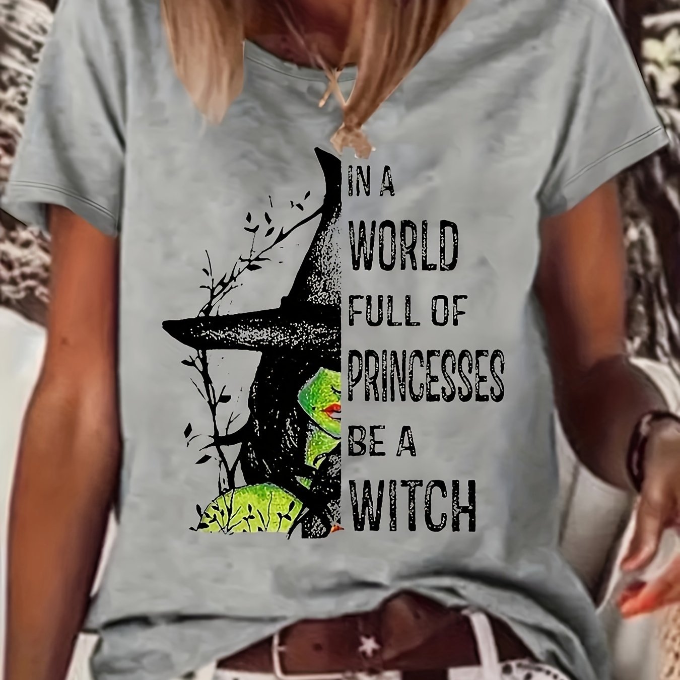 Image of 2024 Cross-border European And American Women's Fashion Round Neck Short Sleeve Casual Loose Fit T-shirt