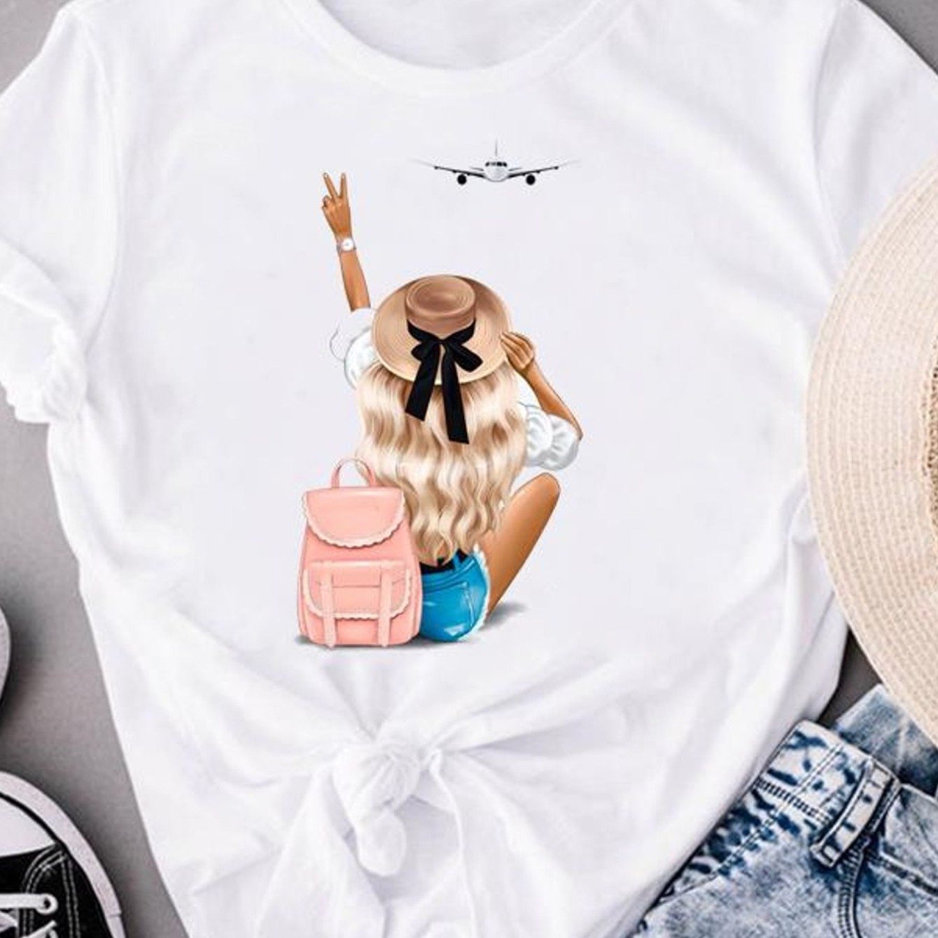 Image of Graphic Tee Short Sleeve Style Trend Cute 90s Summer Top Print Ladies Female T Clothing Casual Womens Fashion Tshirt Buy Cheaply On
