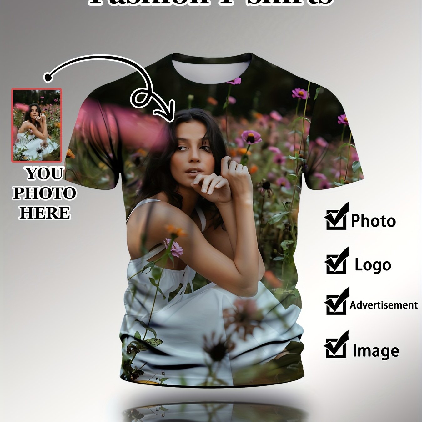 TEMU Custom Size T-shirt Customization, 3d Print T-shirt And Short Sleeves - Personalized - Print Quick-dry Summer Men Women Style - Bulk Orders,