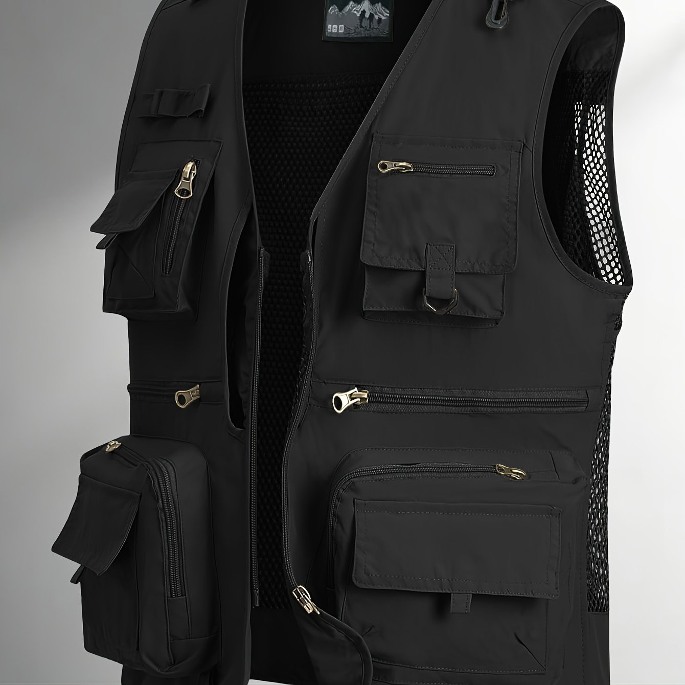 TEMU New Multi-pocket Workwear Vest For Photography, Filming, Directing, , Media, And - Outdoor Fishing And Casual Vest, Men's Gilet