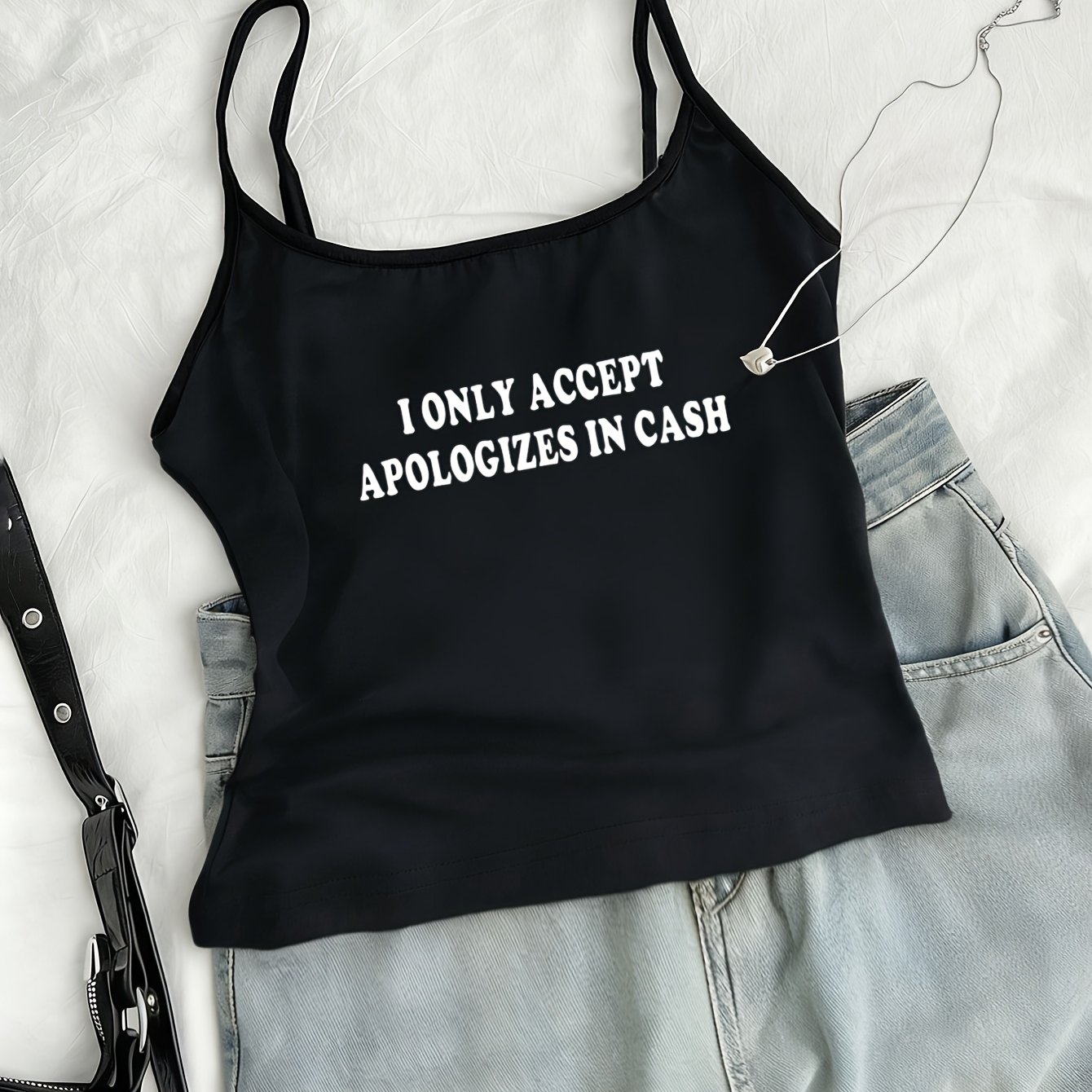 TEMU A Summer Women's Camisole Crop Top With A Tight, Body-hugging Fit And A Navel-baring Design. This Practical And Fun Casual Top Features A Simple