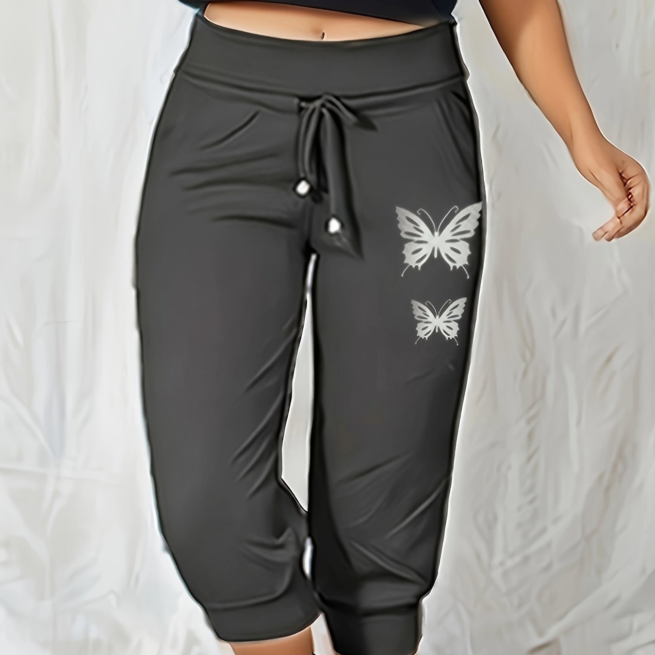 Targeted Push Stream European And Sticker Cropped Pants