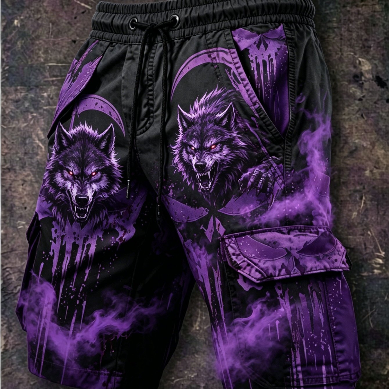 Spring/summer Men's Dark Cargo Shorts, Street Style Trendy Casual Versatile Shorts, Daily Outdoor Wear Bottoms