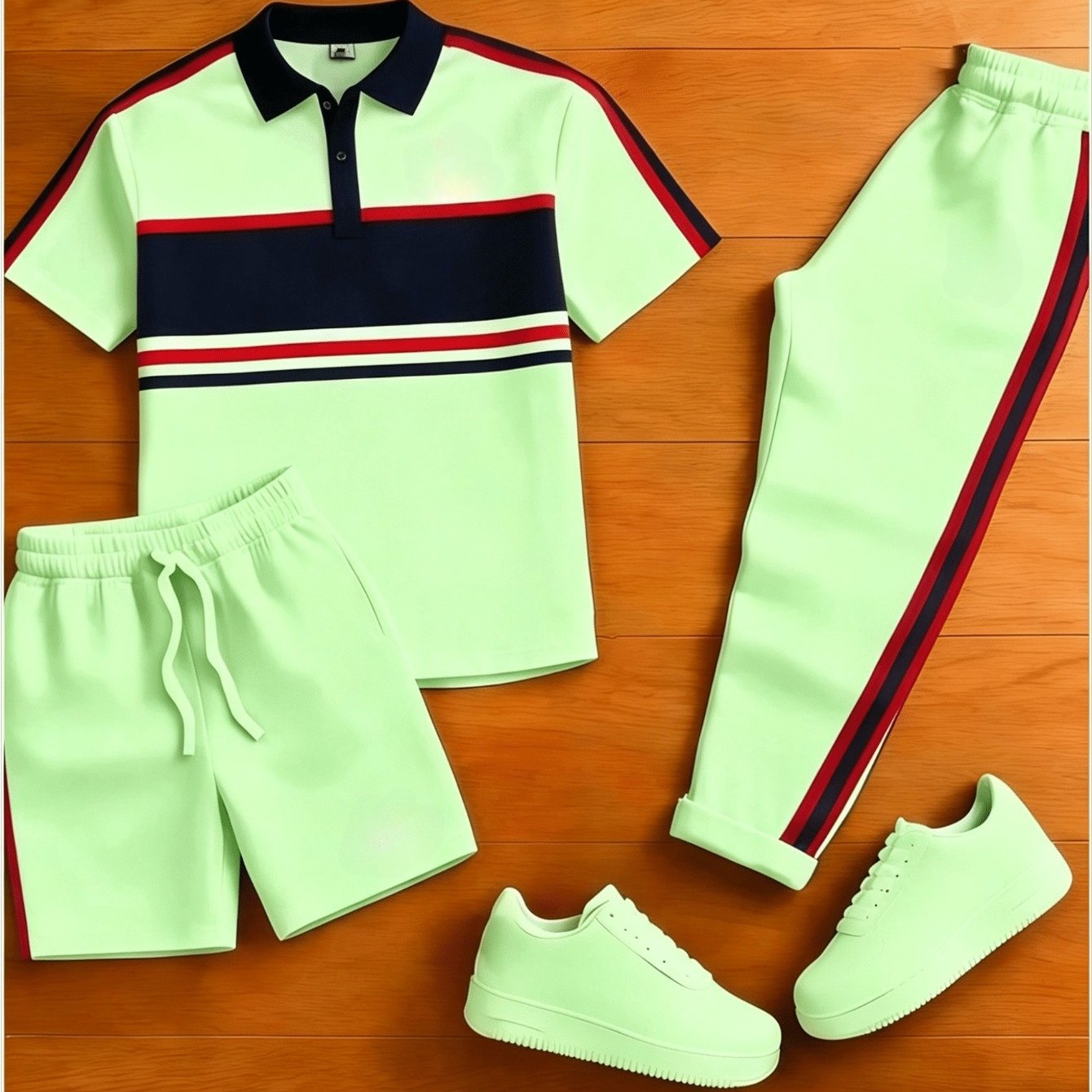3pcs Suit: Men's Casual Sportswear - 3d Printed, Button, Including Short-sleeved Shirt With Shorts And Trousers, Comfortable Fabric, Light , Casual Business, Daily Wear, For Gifts