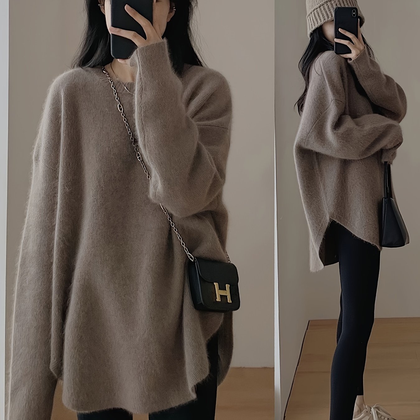 TEMU And Knit Sweater For Women, For And . Neck Pullover Top Long Sleeves Is And , Suitable For And While You .