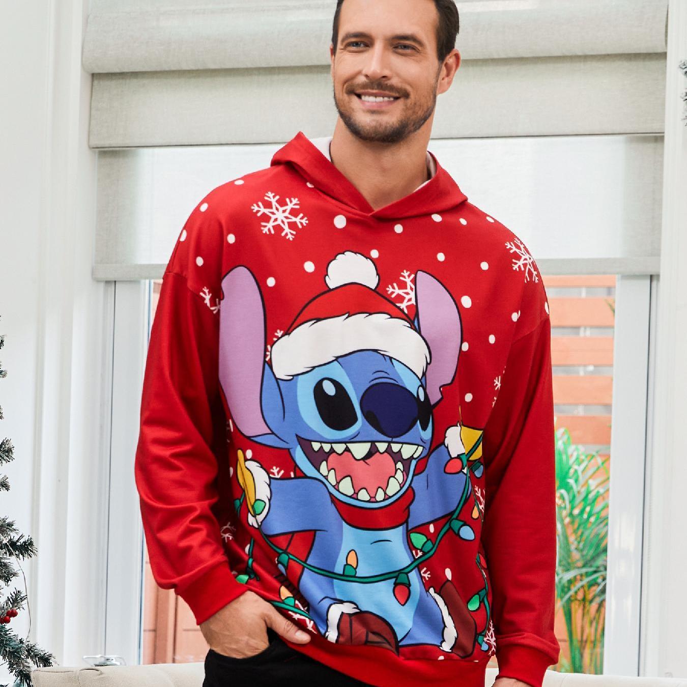 TEMU Matching 1pc Christmas Snowflake Polka Dot Hoodie