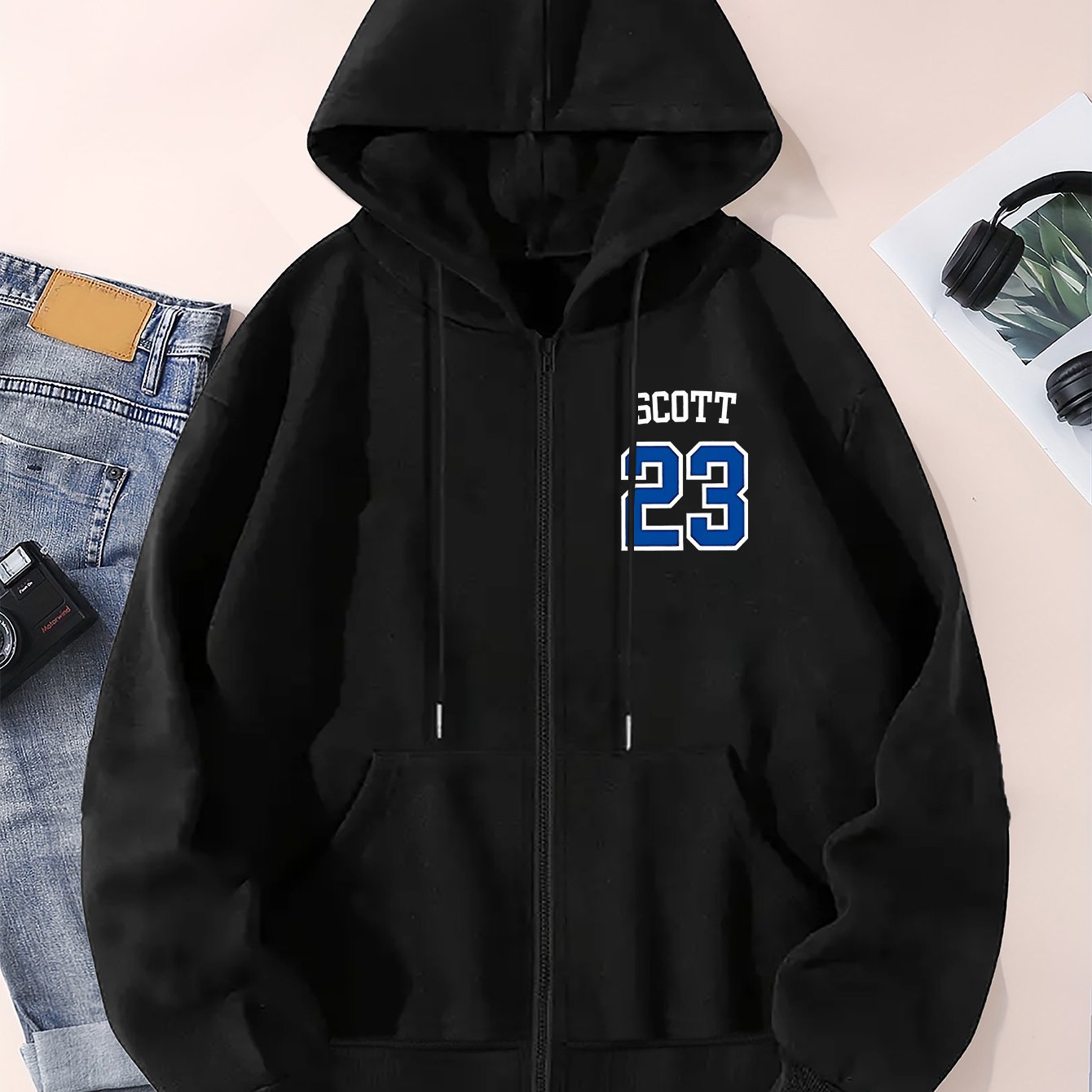 TEMU Sweat à capuche avec imprimé lettres, sweat décontracté à capuche avec cordon de serrage pour l'hiver et , vêtements pour femme