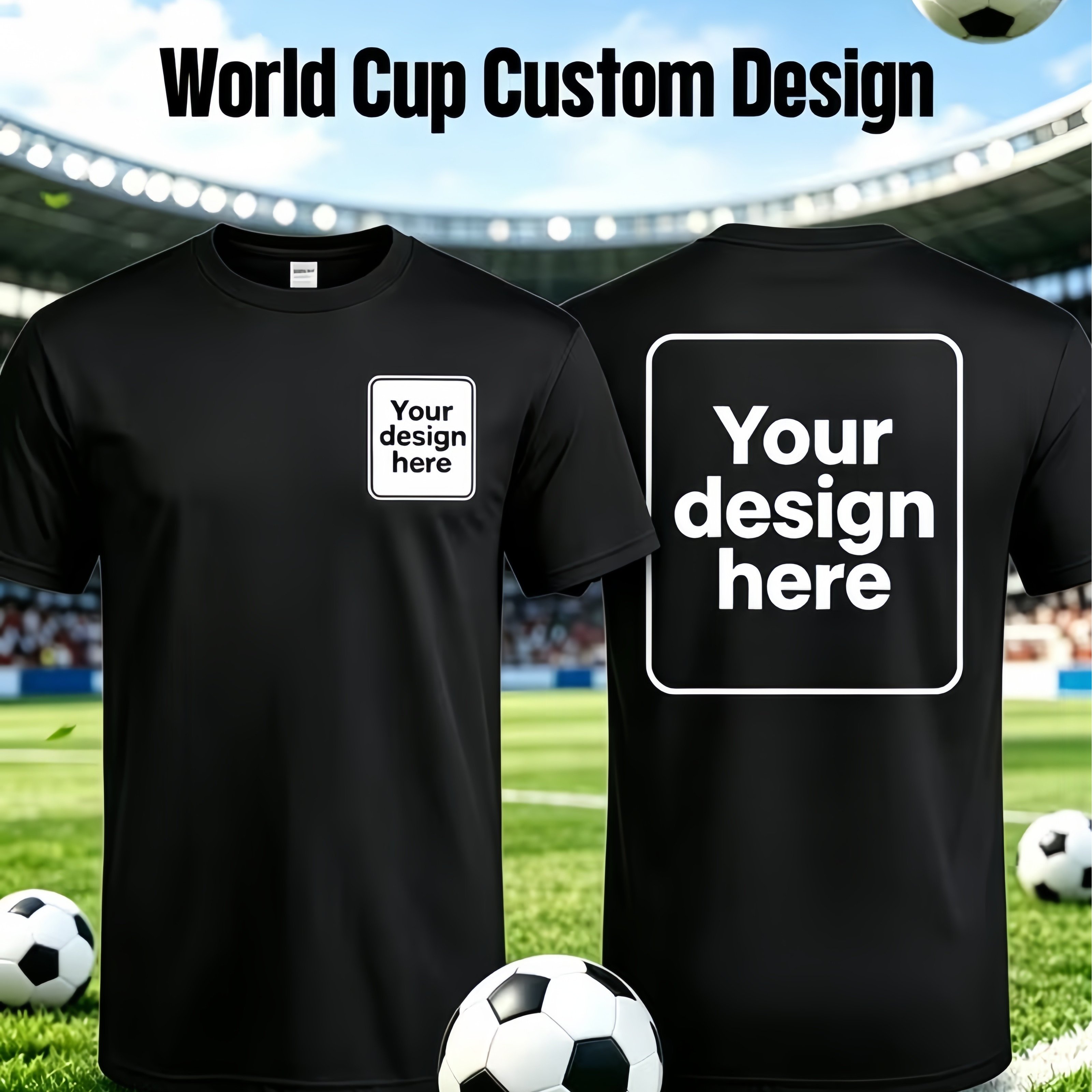 Image of Plus Size Custom Men's T-shirt Personalized Pattern With Logo, Short Sleeve Fan Self- Top