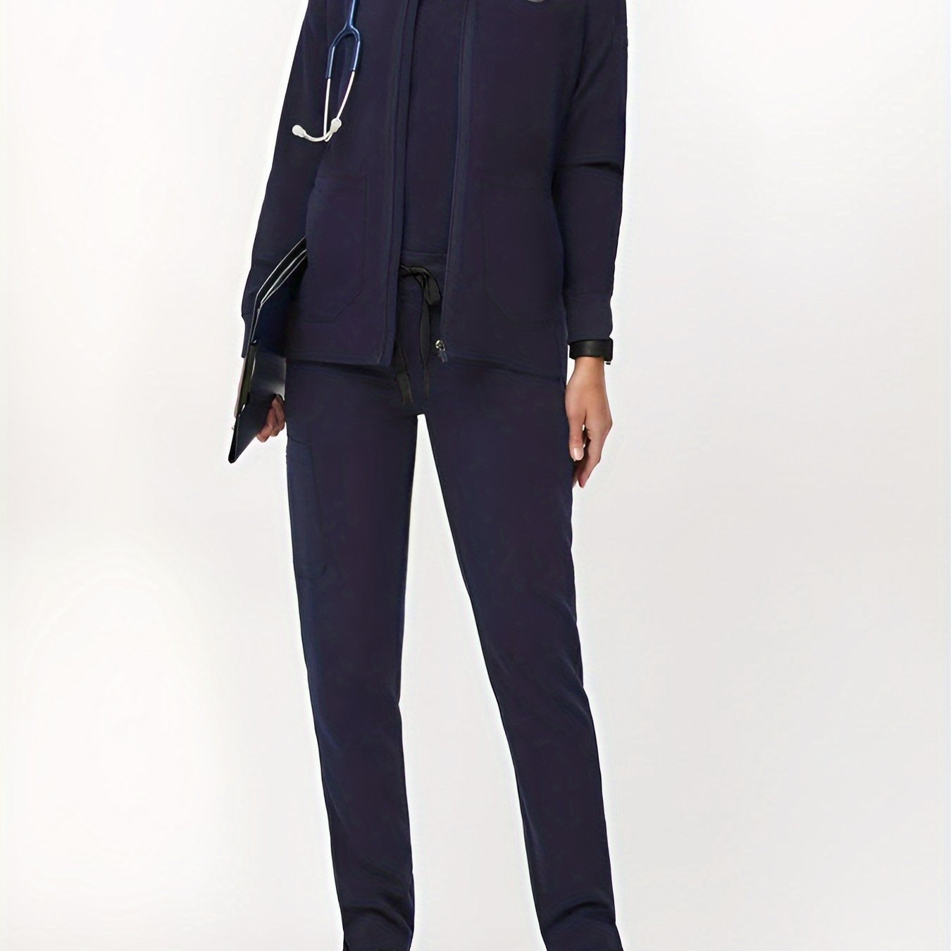 Women's Scrub Jackets, Jackets With Zipper Front, Nurse Coats