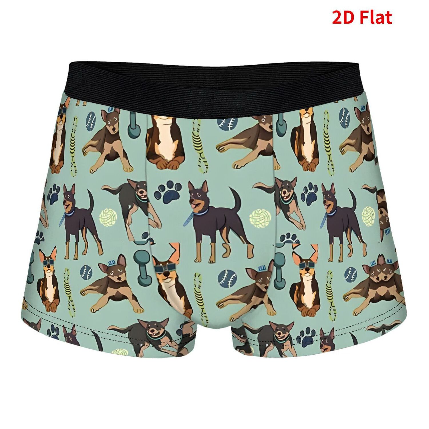 TEMU 2d Print Design Men's Novelty Underwear Vibrant Colorful Boxer Shorts For Comfortable Daily & Casual Wear