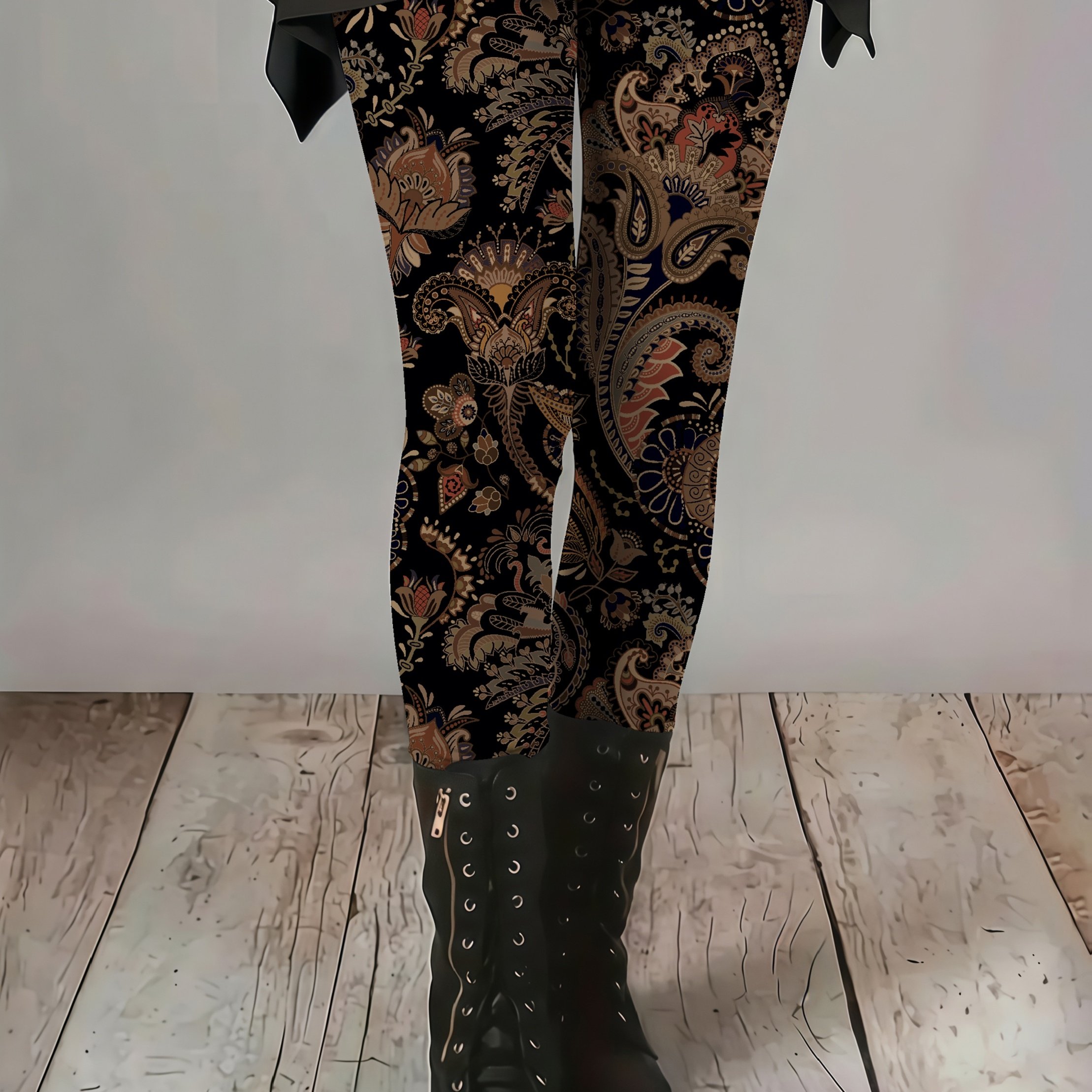E-shop Damen-Leggings in Übergröße, lässig, , elegant, bequem, vielseitig, mit Paisley-Ethno-Muster für Urlaub, Pendeln Freizeit, Neuheit