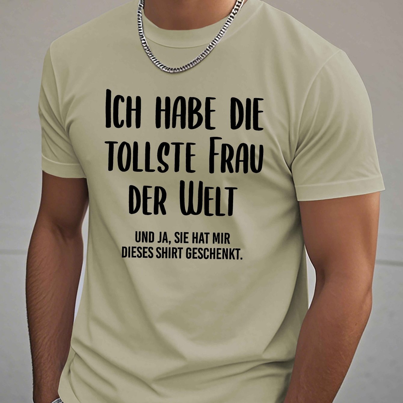TEMU Lässiges deutsches Falten-Plus-Size-Herren-T-Shirt