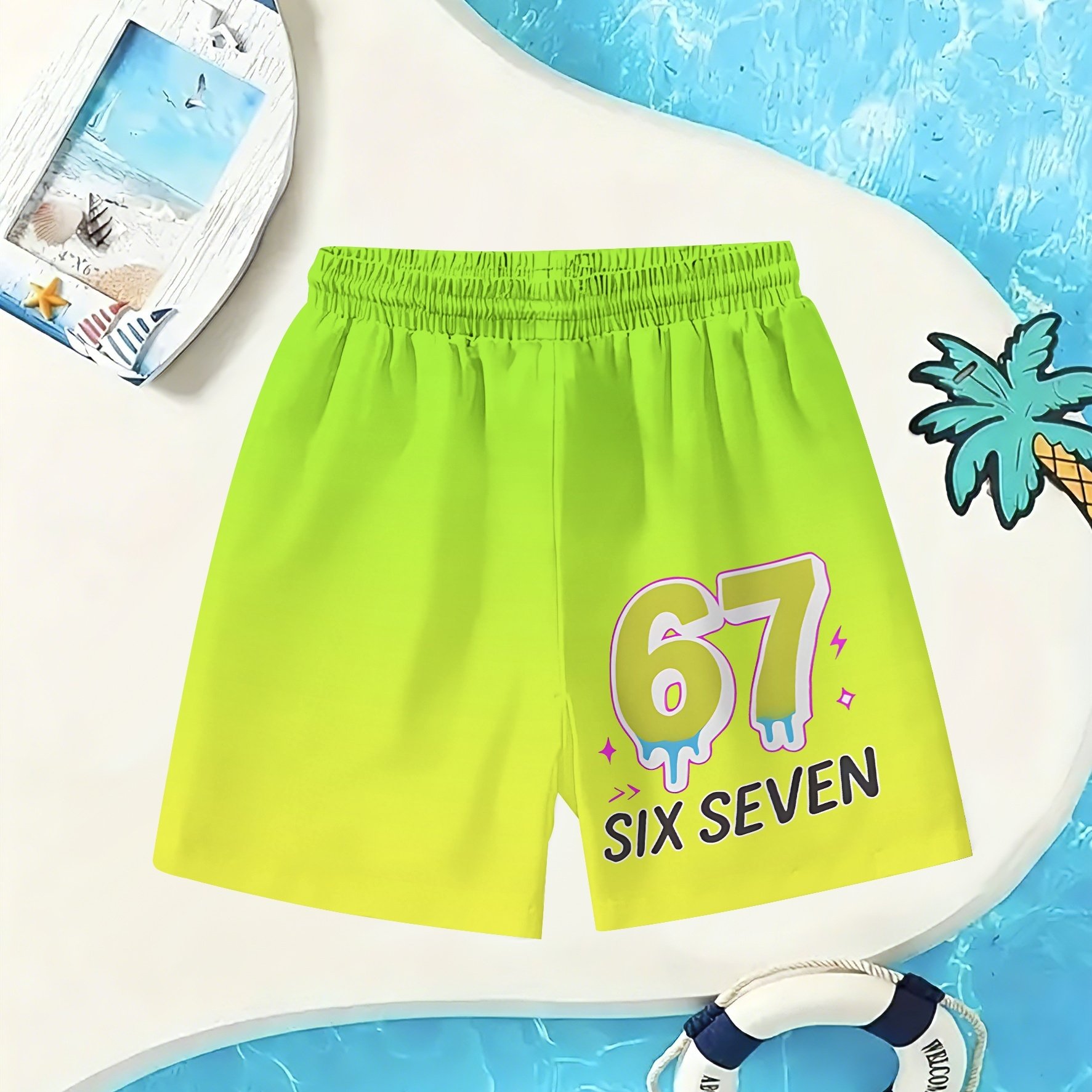 Image of Boys Fashion Swimming Pants, Shorts Beach Pants Boys Surf Shorts Quick-drying Fabricz