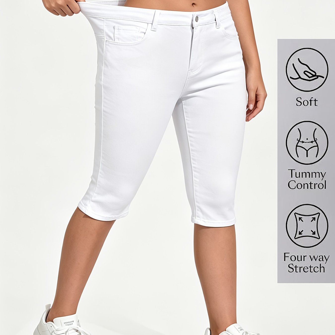 Women's Jeans, Elegant Stretch Skinny Style, Versatile For Summer , Parties, And Business Wear