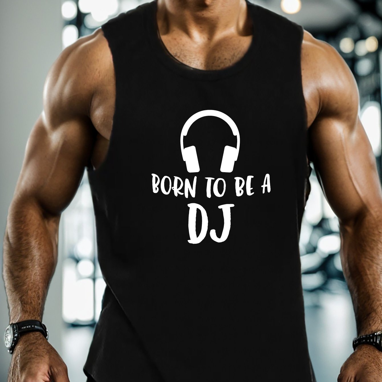TEMU Born To Be Dj Standard Size Men's Vest