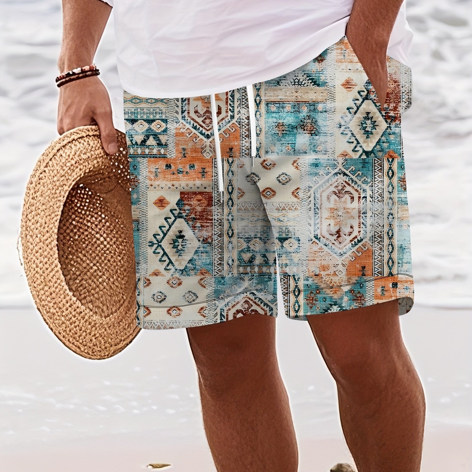 Men's Summer Ethnic Style 3d Casual Shorts Swimming Pool