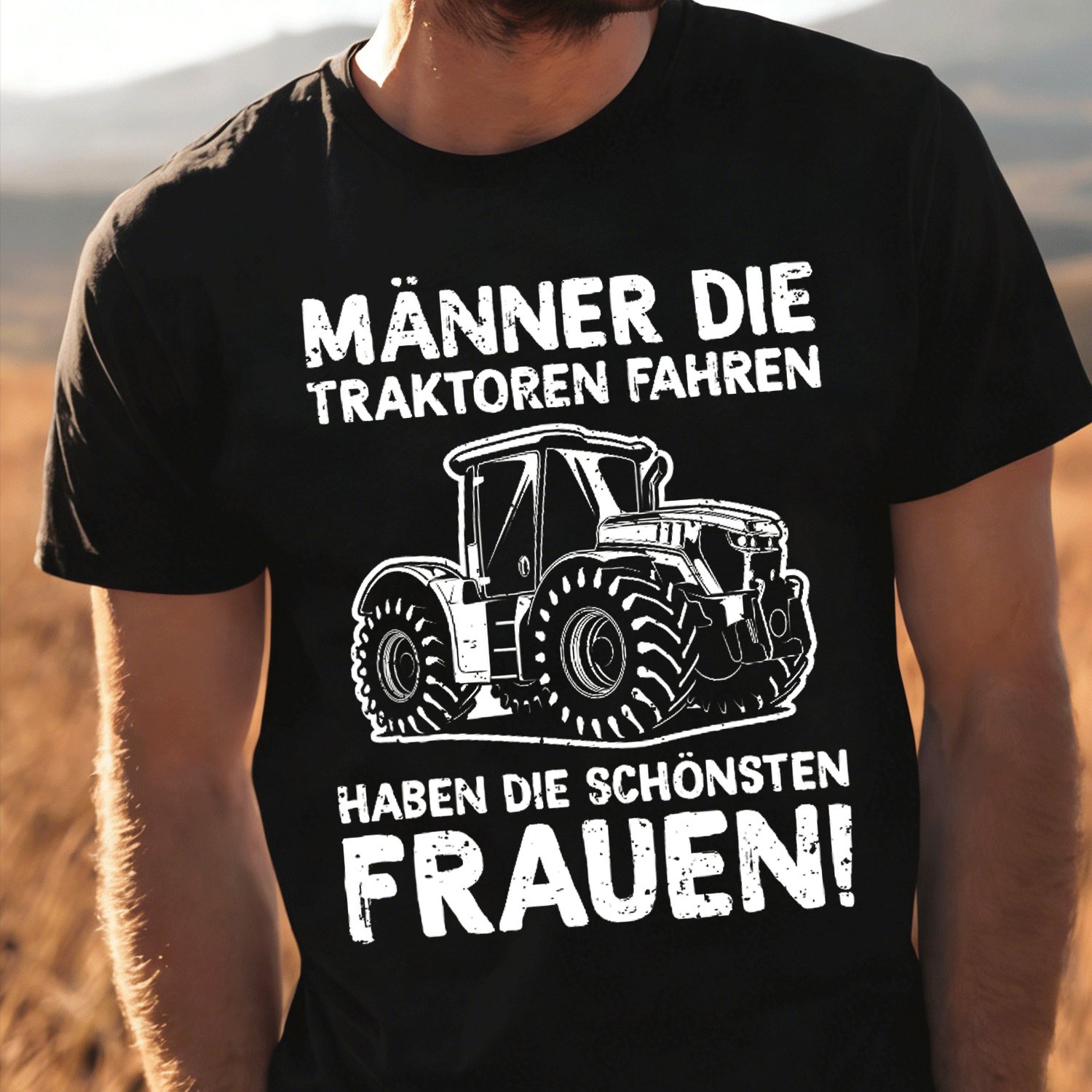 Men's Tractor Driving Farmer Farm Tractor Saying T-shirt For Men Women Unisex Funny T-shirt, 180g
