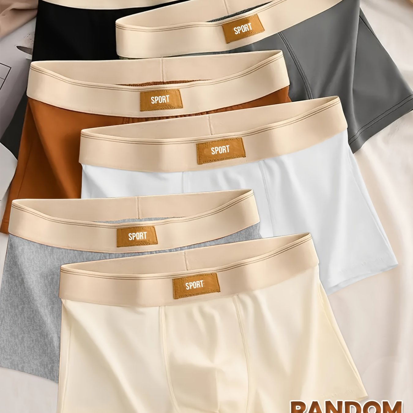 E-shop 7er-Set Herrenunterwäsche, Bequeme Boxershorts, Atmungsaktive Stretch-Boxershorts, Sportshorts, 7er-Set Weiche Boxershorts für Herren, Dehnbar