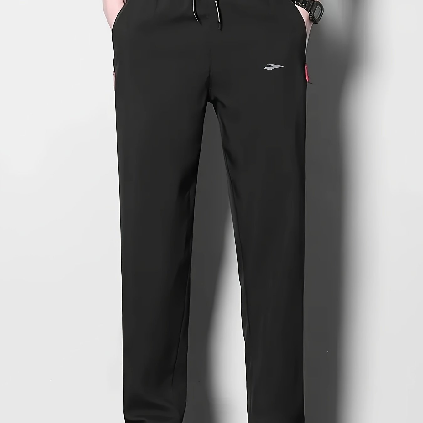 TEMU 78/2000 Men's Sports Casual Trousers, Breathable Quick-drying, With Zipper, Suitable For Running, Training, Hiking And , Spring And Summer