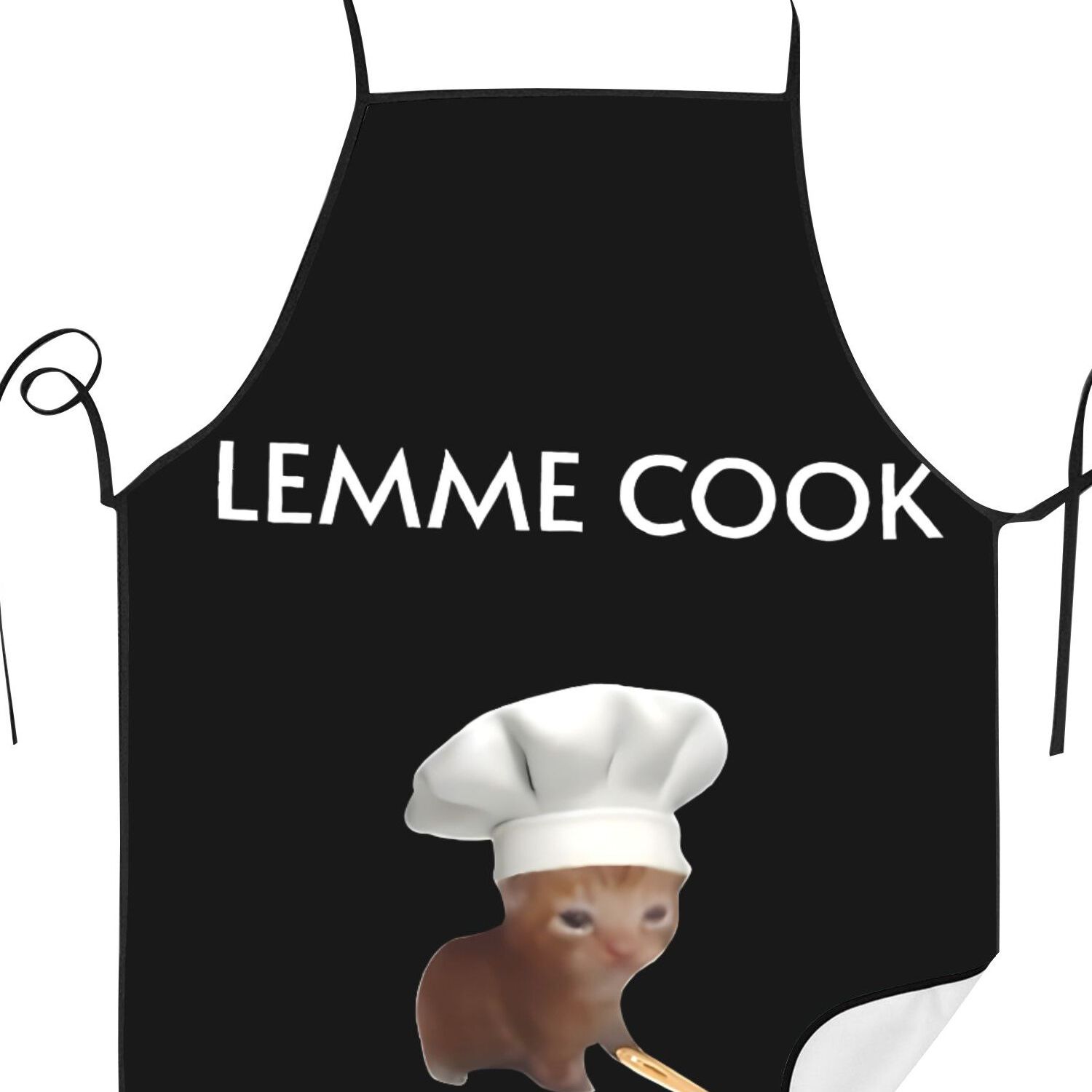 2d Print Kitten Cook Creative Sesign Kitchen Apron