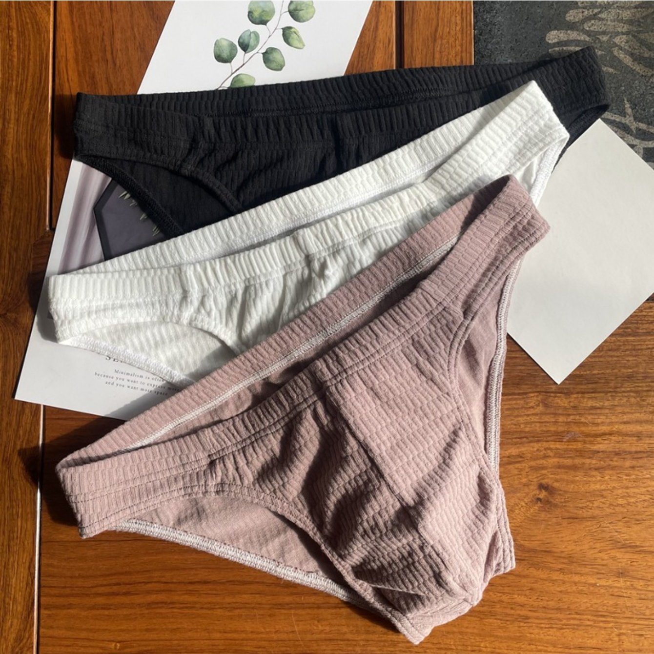 Image of 3pcs Of Men's Breathable, Friendly, Soft Triangular Underwear, Men' Color, Simple And Comfortable