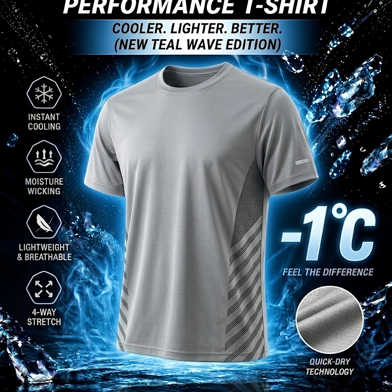 TEMU 1pc Men's Plus Size Short Sleeve Shirt, 1pc Oversized Casual Short Sleeve, Suitable For Spring Summer Autumn, Moisture-wicking And High-elastic