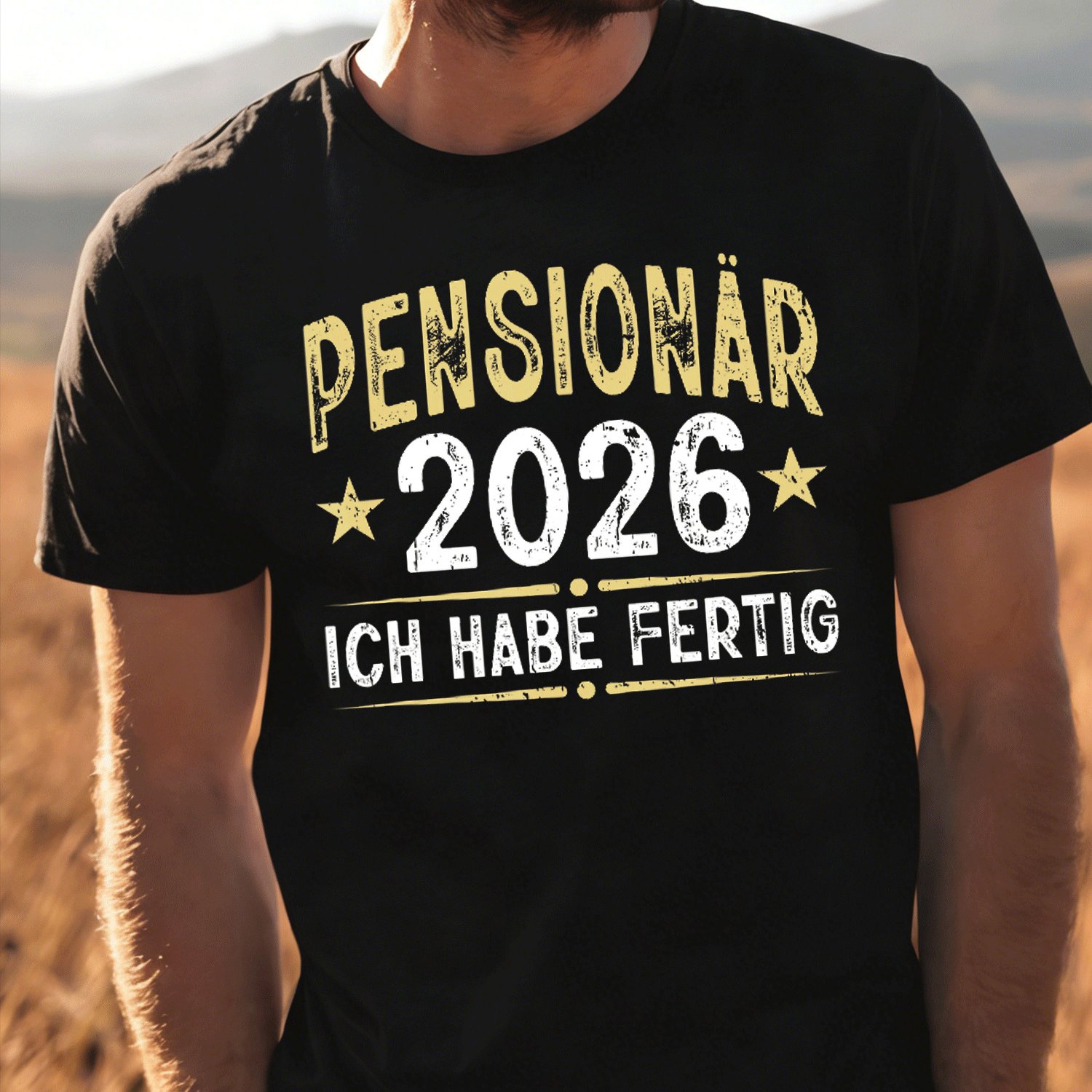 Pensioner 2026 Ich Pension T-shirt For Men Women Unisex Funny T-shirt, 180g
