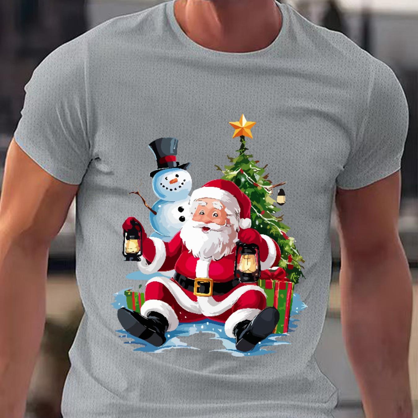 TEMU Short-sleeved Round Neck, Knitted Fabric Easy And Comfortable. Summer Men's Tops Suitable For Occasions Like Parties, Vacations, And Gifts.