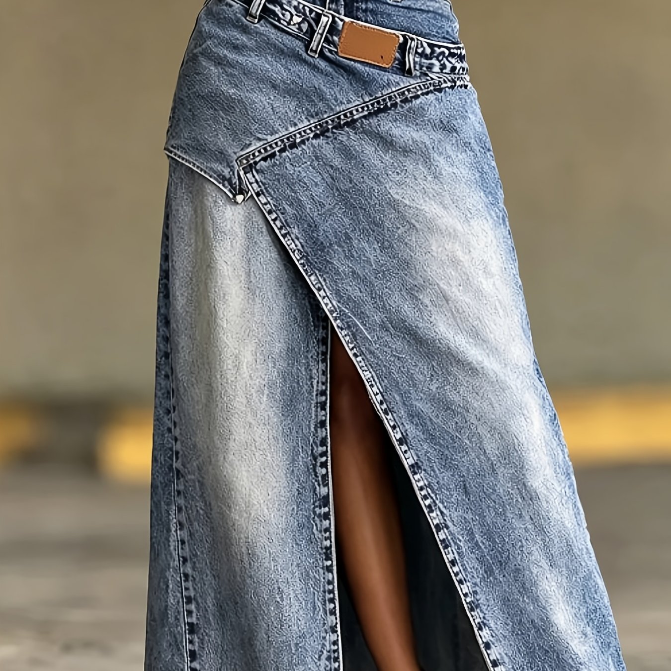 New Style Panel Layered Loose Fit Maxi Skirt