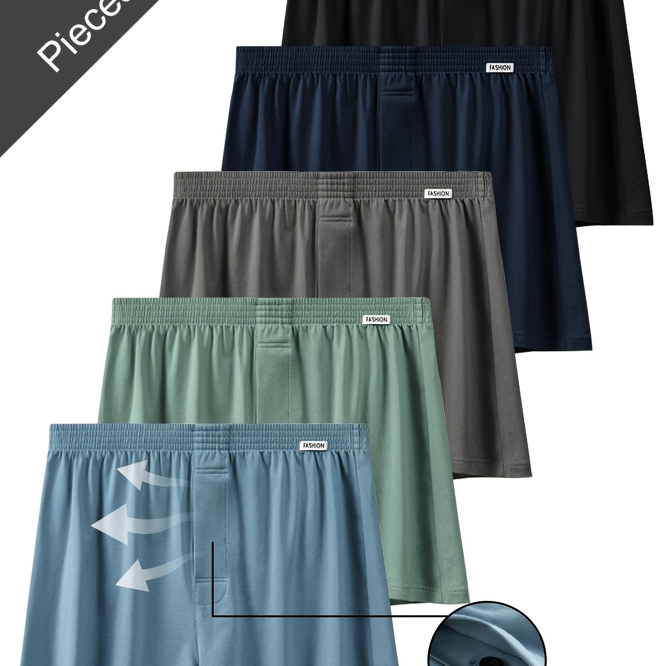 Image of 5pcs Men's New Arrow Pants Smooth And Fine Comfortable And Breathable High-elastic Slack Men's Sports And Leisure Boxer Shorts