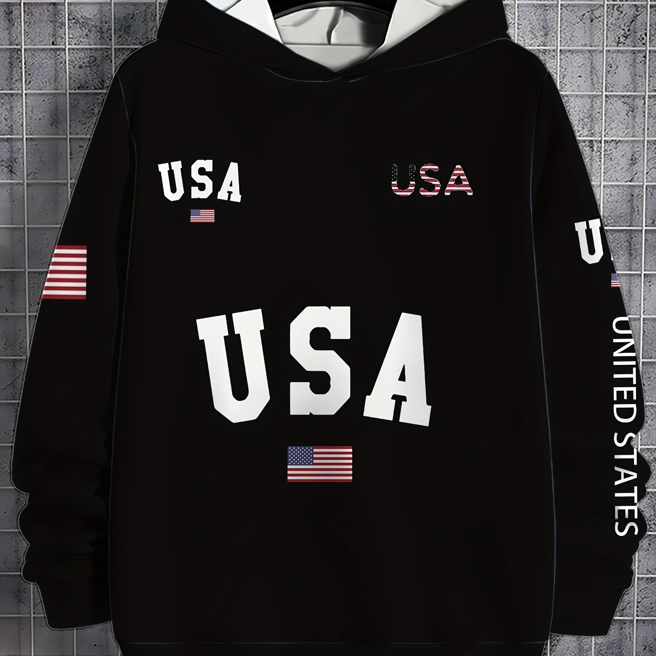 TEMU Hoodie, Casual Long Sleeve Hooded Sweatshirt For Outdoor