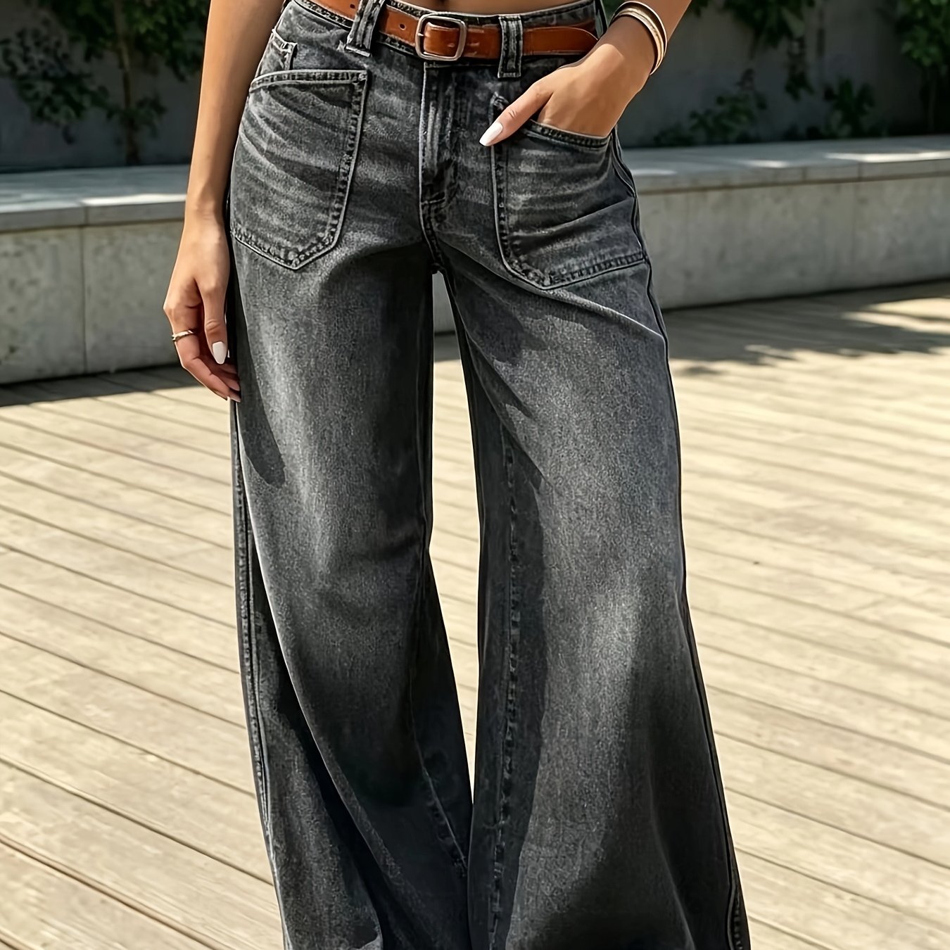 New Beltless Straight Leg Women's Jeans